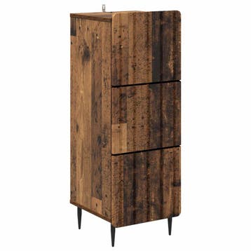 vidaXL Ladekast Oud hout 33 x 34,5 x 92 cm Bewerkt hout, Verzenden, Nieuw