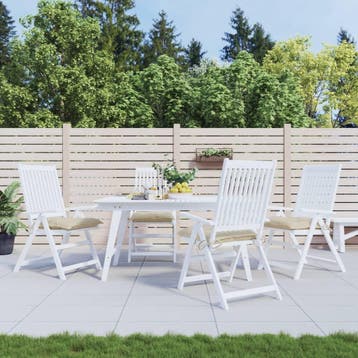 vidaXL Stoelkussens 4 st 40x40x7 cm oxford stof beige, Verzenden, Nieuw