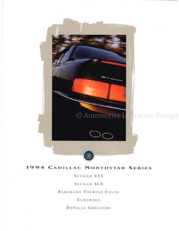 1994 CADILLAC NORTHSTAR SERIE BROCHURE ENGELS, Boeken, Nieuw