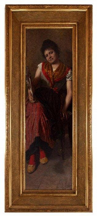 Gian Giacomo Moretti (1843-?) - Il ventaglio