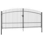 vidaXL Dubbele deur hekpoort Woerden met speerpunt 400x224,5, Tuin en Terras, Tuinpoorten, Verzenden, Nieuw