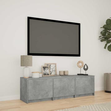 vidaXL TV-kast met LED 140x34x40 cm Beton Grijs, Verzenden, Nieuw