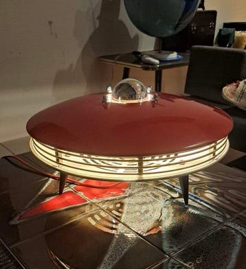 Itho - Louis Kalff - Lamp - Staal - UFO Lamp converted from