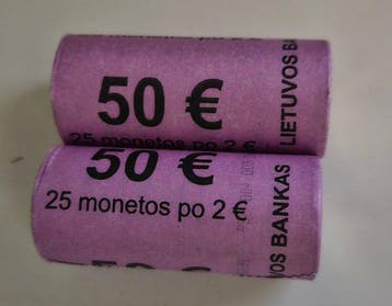 Litouwen. 2 Euro 2024/2025 (50 monete) in 2 rotolini (Zonder