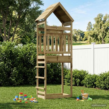 vidaXL Buiten Speeltoren Naturel Massief geïmpregneerd, Kinderen en Baby's, Verzenden, Nieuw