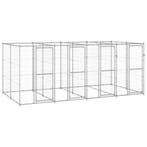 vidaXL Hondenkennel 9,68 m² gegalvaniseerd staal, Verzenden, Nieuw