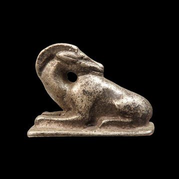 Oud-Egyptisch Zilver Ram Amulet, Antiek en Kunst