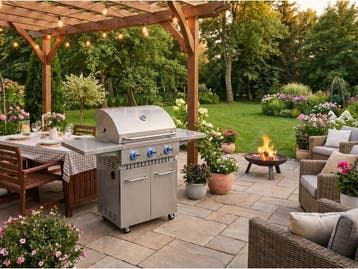 Veiling - RVS 3 branders met zijbrander, Tuin en Terras, Nieuw