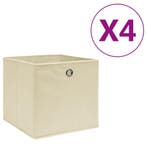 vidaXL Opbergboxen 4 st 28x28x28 cm nonwoven stof, Verzenden