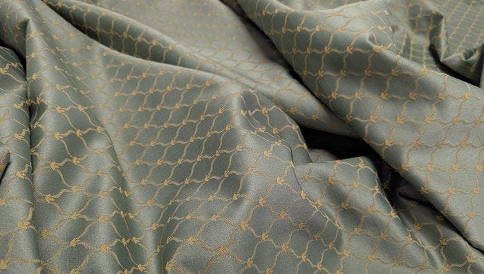 Donati Interiors – Tessuto Jacquard Verde Salvia e Oro |, Antiquités & Art, Tapis & Textile