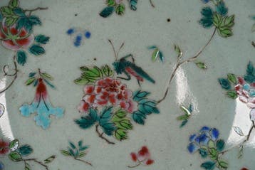 Qing Dynasty, 19th Century - Schaal - Sprinkhaan op
