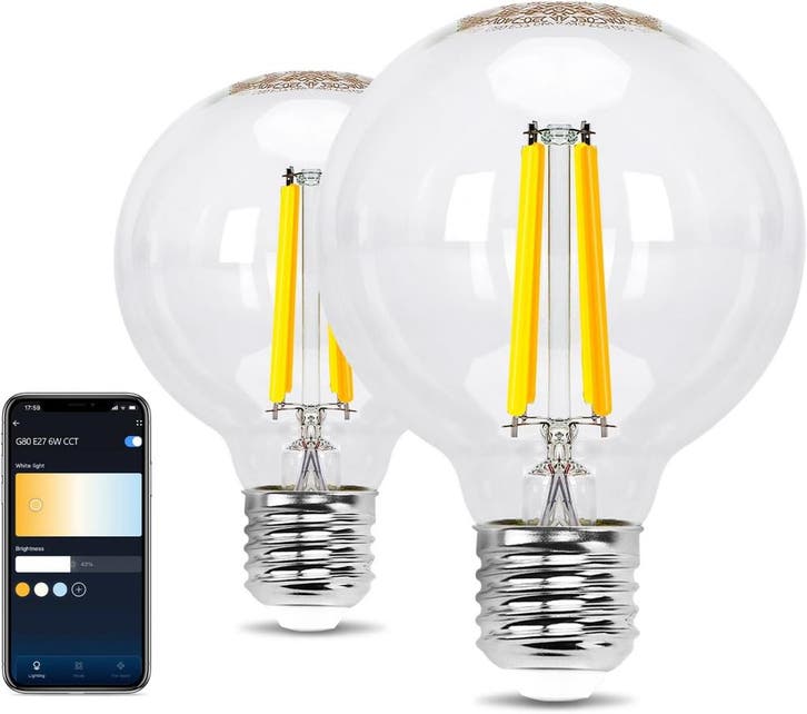 E27 LED lamp - Dimbaar - Filament lamp - 6W - 2 stuks - Aigo, Huis en Inrichting, Lampen | Losse lampen, Nieuw, Verzenden