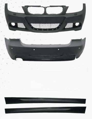 BMW E90 08-11 M-Tech bodykit – dubbele uitlaat links