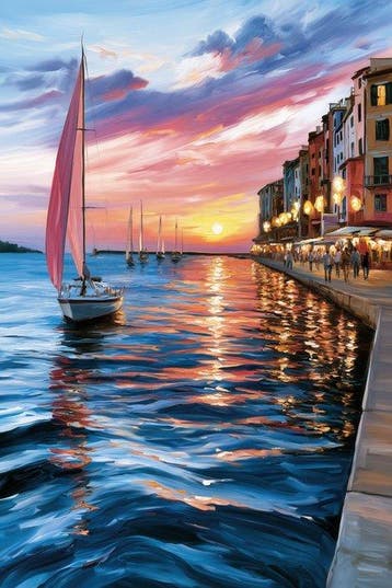 Lea Ottavi - Pastel Sailing Dreams · XXL · Hand signed