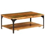 vidaXL Salontafel met schap 100x60x35 cm massief gerecycled, Verzenden