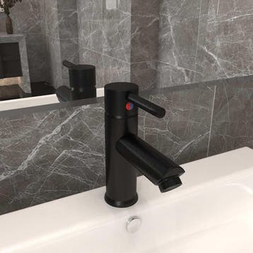 vidaXL Wastafelkraan 130x176 mm zwart, Doe-het-zelf en Bouw, Verzenden, Nieuw