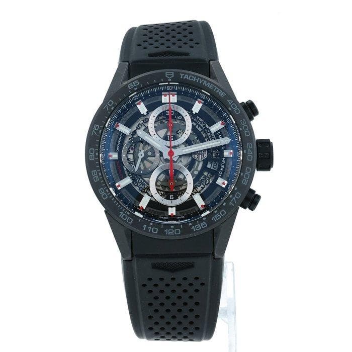 TAG Heuer - Carrera Calibre Heuer 01 Chronograph Date - Sans, Handtassen en Accessoires, Horloges | Antiek