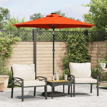 vidaXL Parasol met stalen paal 225x225x212 cm, Verzenden