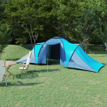vidaXL Tent 6-persoons blauw en lichtblauw, Verzenden, Nieuw