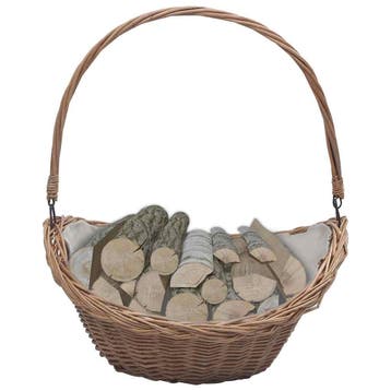 vidaXL Houtmand met handvat 57x46,5x52 cm wilgenhout bruin, Jardin & Terrasse, Verzenden