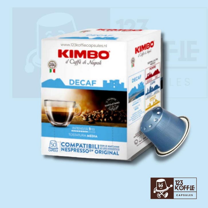 Kimbo Decaffeinato capsules Nespresso 50 stuks –, Elektronische apparatuur, Koffiemachine-accessoires, Verzenden