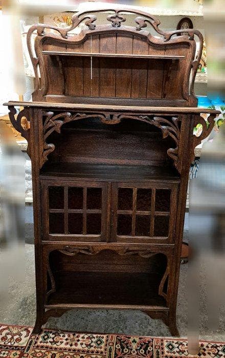 Vitrine - Bois - Meuble Art Nouveau, Antiquités & Art, Art | Objets design