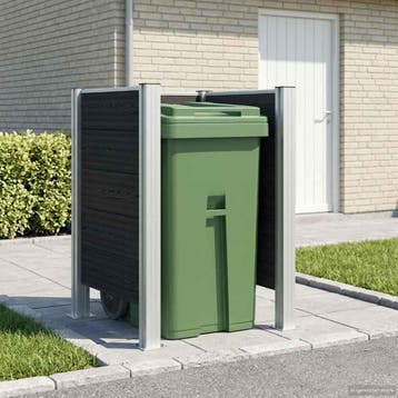 vidaXL Afvalbak Schutting Grijs 85 x 85 x 115 cm Aluminium, Doe-het-zelf en Bouw, Verzenden