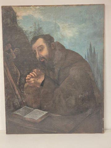 Italiaanse school (XVIII) - San Francesco in preghiera