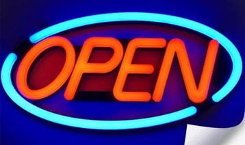 Open NEON bord led lichtbord verlichting lamp XL, Verzenden