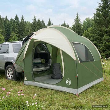 vidaXL Auto Tent met dak Groen 239 x 210 x 210 cm Polyester, Caravans en Kamperen, Verzenden, Nieuw