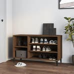 vidaXL Schoenenkast 102x36x60 cm bewerkt hout bruin, Verzenden