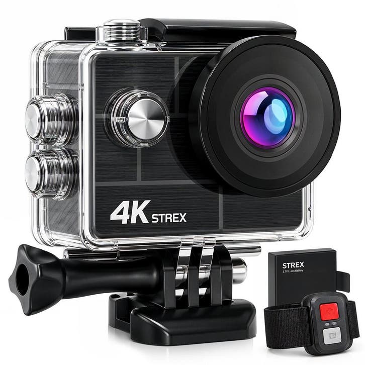 Strex Action Camera 4K 30MP | Waterdicht | WiFi EIS, TV, Hi-fi & Vidéo, Caméras action, Envoi