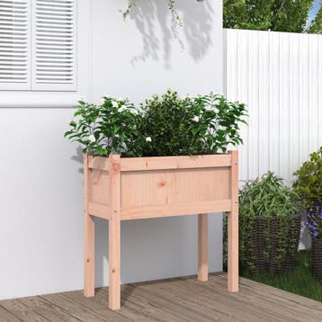 vidaXL Plantenbak met poten 70x31x70 cm massief douglashout, Verzenden, Nieuw