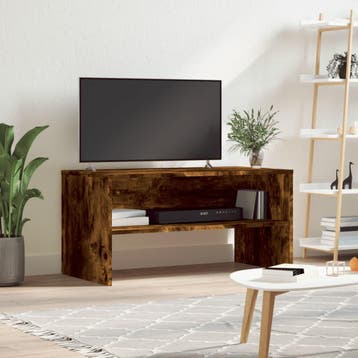 vidaXL Tv-meubel 80x40x40 cm bewerkt hout gerookt, Verzenden, Nieuw