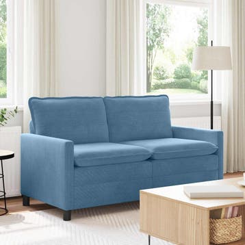 vidaXL bank / zetel Blauw 156 x 81 x 87,5 cm Stof, Verzenden, Nieuw