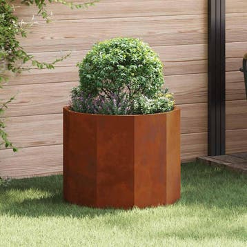 Cortenstaal Plantenbak 60x60 | Tweede kansje | OP = OP, Tuin en Terras, Bloembakken en Plantenbakken, Verzenden, Rond, Nieuw, Metaal