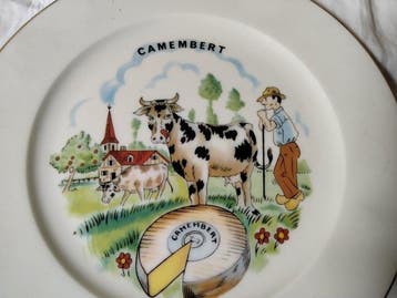 Limoges - Bord (12) - Collectie Franse kazen - Porselein -