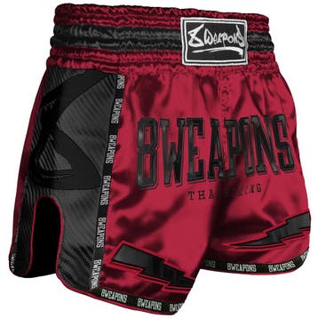 8 WEAPONS Muay Thai Short Carbon Red Dawn, Verzenden, Vechtsport, Nieuw, 8 Weapons