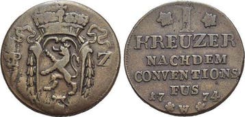 Cu-kreuzer 1774 W Pfalz-birkenfeld-zweibruecken Christian..., Verzenden, België