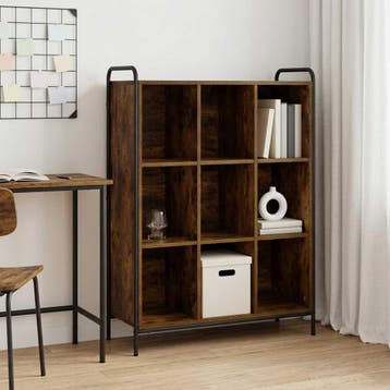 vidaXL Boekenkast 57 x 33 x 111 cm Bewerkt hout Gerookt, Verzenden, Nieuw