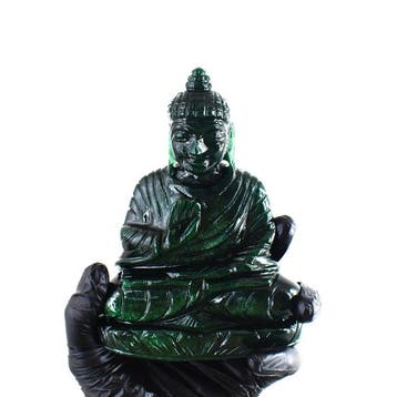 Beeld, NO Reserve ~ Big Genuine Indian Jade Carved Divine