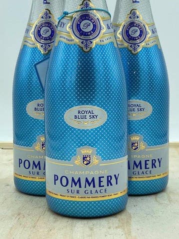 Pommery, Sur Glace Royal Blue Sky - Champagne - 3 Bouteilles, Nieuw