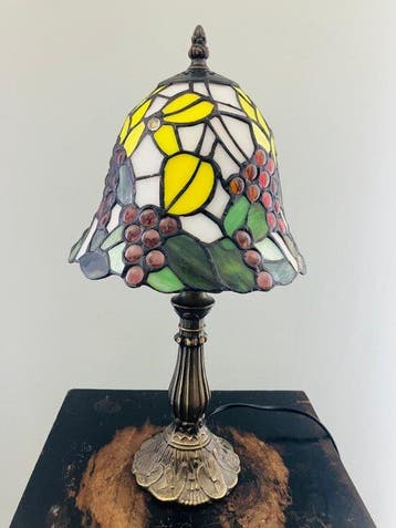 Lamp - Glas-in-lood - Tiffany style grapes, Antiek en Kunst