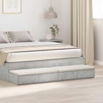 vidaXL Bedlades met lade Beton Grijs 140 x 36,5 x 16,5 cm, Verzenden, Nieuw