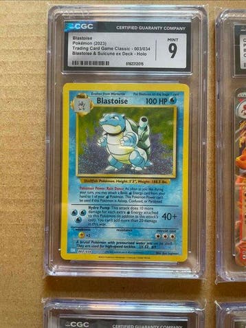 Pokémon - 4 Graded card - Pokémon - Blastoise, Charizard,, Nieuw