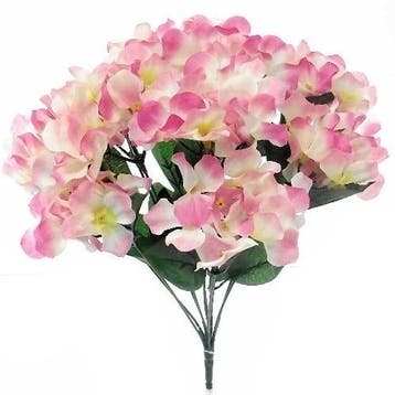 Hortensia hydrangea pink roze zijdenbloem bundel 11 stuks 35, Nieuw