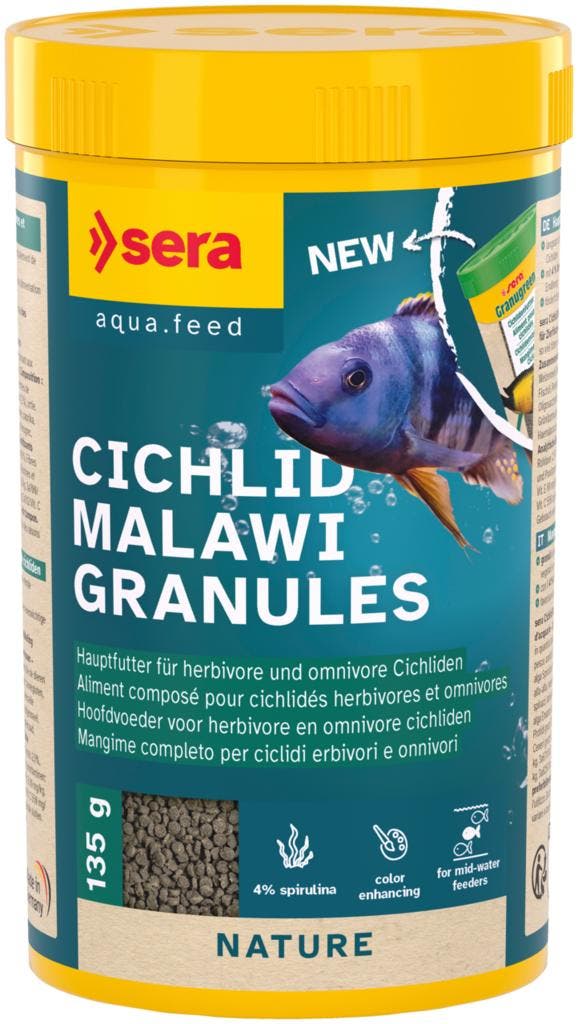 Sera Cichlid Malawi Granules 1000ml (Discus en Cichlidevoer), Animaux & Accessoires, Poissons | Aquariums & Accessoires, Enlèvement ou Envoi