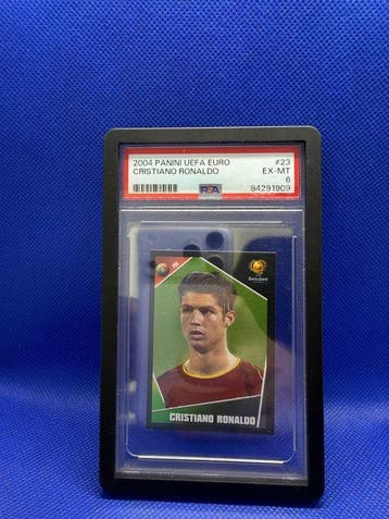 2004 Panini Uefa Euro Cristiano Ronaldo Sticker - PSA 6 - 1
