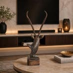 Ornement décoratif - Antelope Bronze Head Statue Resin, Antiquités & Art