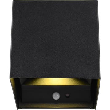 LED Wandlamp met Sensor - Mat Zwart, Warm Wit 3000K, 5W, Opl, Verzenden, Nieuw